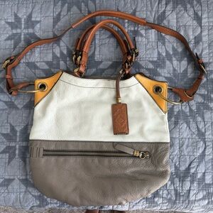 orYANY White, Tan, and Brown Shoulder Bag